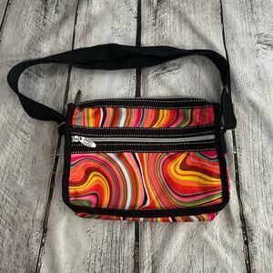 D22 Two’s Company Colorful Swirl Pattern Bag, Pre-owned